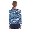 Abstract Blue Ocean Wave Women s Long Sleeve T-Shirt View2