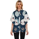 Fish pattern Women s Batwing Button Up Shirt View1