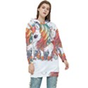 Baby Unicorn T- Shirt Colourful Bay Unicorn T- Shirt Yoga Reflexion Pose T- Shirtyoga Reflexion Pose T- Shirt Women s Long Oversized Pullover Hoodie View1