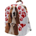 Basset Hound Gift T- Shirt Funny Basset Hound Valentine Heart Paw Basset Hound Dog Lover Valentine C Yoga Reflexion Pose T- Shirtyoga Reflexion Pose T- Shirt Zip Up Backpack View1