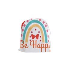 Be Happy And Smile T- Shirt Be Happy T- Shirt Yoga Reflexion Pose T- Shirtyoga Reflexion Pose T- Shirt Drawstring Pouch (small) by hizuto