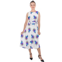 Last Unicorn  Midi Tie-back Chiffon Dress by Internationalstore