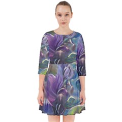 Abstract Blossoms  Smock Dress by Internationalstore