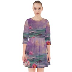 Abstract Flowers  Smock Dress by Internationalstore