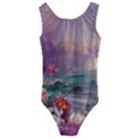 Abstract Flowers  Kids  Cut-Out Back One Piece Swimsuit View1