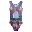 Abstract Flowers  Kids  Cut-Out Back One Piece Swimsuit View2