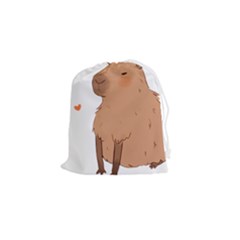 Capybara T- Shirt Cute Capybara Illustration T- Shirt (3) Yoga Reflexion Pose T- Shirtyoga Reflexion Pose T- Shirt Drawstring Pouch (small) by hizuto