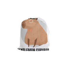 Capybara T- Shirt Gentlemen Capybara - A Cute Funny Capybara Illustration T- Shirt Yoga Reflexion Pose T- Shirtyoga Reflexion Pose T- Shirt Drawstring Pouch (small) by hizuto