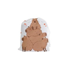 Capybara T- Shirt I Just Really Like Capybaras O K T- Shirt Yoga Reflexion Pose T- Shirtyoga Reflexion Pose T- Shirt Drawstring Pouch (small) by hizuto