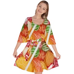 Aesthetic Candy Art Velour Kimono Dress by Internationalstore