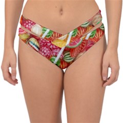 Aesthetic Candy Art Double Strap Halter Bikini Bottoms by Internationalstore