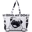 Black Pug Dog If I Cant Bring My Dog I T- Shirt Black Pug Dog If I Can t Bring My Dog I m Not Going Simple Shoulder Bag View3