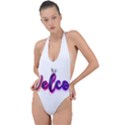 Arts Backless Halter One Piece Swimsuit View1