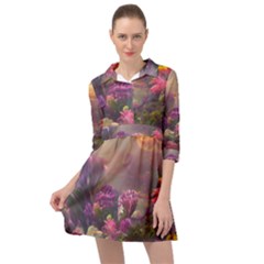 Floral Blossoms  Mini Skater Shirt Dress by Internationalstore