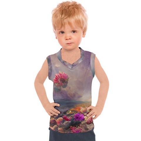 Floral Blossoms  Kids  Sport Tank Top by Internationalstore