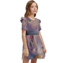 Floral Blossoms  Kids  Frilly Sleeves Pocket Dress View2