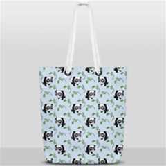 Animal Panda Bamboo Seamless Pattern Full Print Rope Handle Tote (small) by Pakjumat