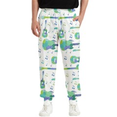 Guitars Music Notes Seamless Pattern Men s Elastic Waist Pants by Pakjumat