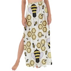 Bee Honeycomb Honeybee Insect Maxi Chiffon Tie-up Sarong by Pakjumat