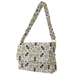 Bee Honeycomb Honeybee Insect Full Print Messenger Bag (l) by Pakjumat