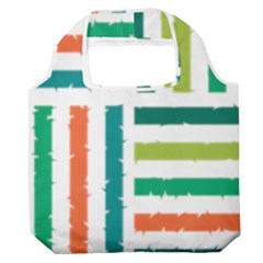 Striped Colorful Pattern Graphic Premium Foldable Grocery Recycle Bag by Pakjumat