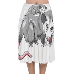 Opossum T-shirtsteal Your Heart Opossum 05 T-shirt Velvet Flared Midi Skirt by EnriqueJohnson