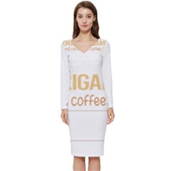 Origami T-shirtif It Involves Coffee Origami T-shirt Long Sleeve V-neck Bodycon Dress  by EnriqueJohnson