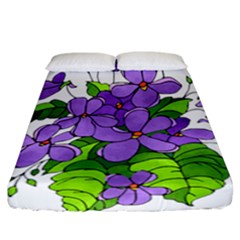 Flowers Art T- Shirtflowers T- Shirt (4) Fitted Sheet (california King Size) by ZUXUMI