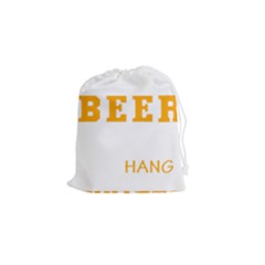 Bulldog T- Shirt I Just Want To Drink Beer And Hang With My Bulldog Dog T- Shirt Drawstring Pouch (small) by JamesGoode