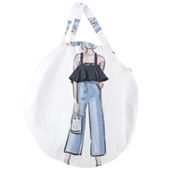 Let’s Go Giant Round Zipper Tote by SychEva