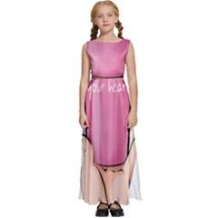 1 Kids  Satin Sleeveless Maxi Dress by SychEva