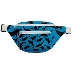 Dolphin Silhouette Pattern Fanny Pack by Pakjumat