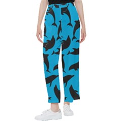 Dolphin Silhouette Pattern Women s Pants  by Pakjumat