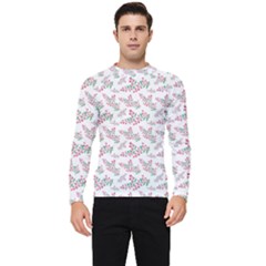 Christmas Shading Festivals Floral Pattern Men s Long Sleeve Rash Guard by Sarkoni