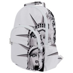 Funny Statue Of Liberty Parody Rounded Multi Pocket Backpack by Sarkoni