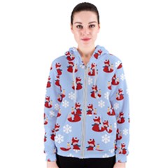 Christmas Background Pattern Women s Zipper Hoodie by uniart180623