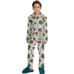 Pattern Abstract Seamless Kids  Long Sleeve Velvet Pajamas Set by uniart180623