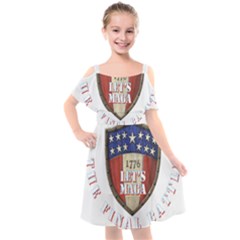 Trump 2024 The Final Battle Kids  Cut Out Shoulders Chiffon Dress by 13stars