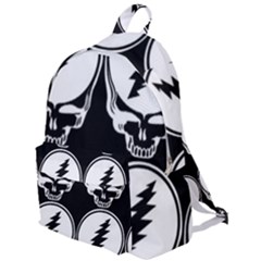 Black And White Deadhead Grateful Dead Steal Your Face Pattern The Plain Backpack by Sarkoni