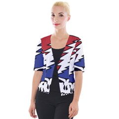 Grateful Dead Cropped Button Cardigan by Sarkoni