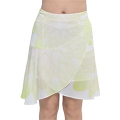 Flower Design T- Shirt Beautiful White And Yellow Artistic Flower T- Shirt Chiffon Wrap Front Skirt by EnriqueJohnson