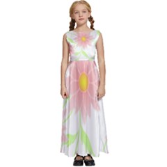 Flowers Lover T- Shirtflowers T- Shirt (5) Kids  Satin Sleeveless Maxi Dress by EnriqueJohnson