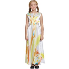 Flowers T- Shirtflowers T- Shirt (1) Kids  Satin Sleeveless Maxi Dress by EnriqueJohnson