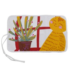 Cat Pet Ginger Art Animal Cartoon Pen Storage Case (l) by uniart180623