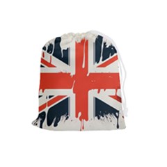 Union Jack England Uk United Kingdom London Drawstring Pouch (large) by uniart180623