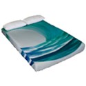 Tsunami Tidal Wave Wave Minimalist Ocean Sea Fitted Sheet (Queen Size) View2