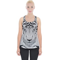 Tiger Head Piece Up Tank Top by Ket1n9