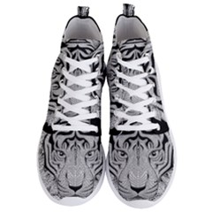 Tiger Head Men s Lightweight High Top Sneakers by Ket1n9