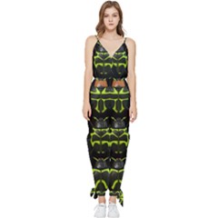 Beetles-insects-bugs- Sleeveless Tie Ankle Chiffon Jumpsuit by Ket1n9