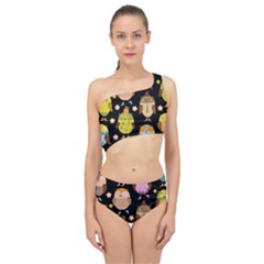 Cute Owls Pattern Spliced Up Two Piece Swimsuit by Ket1n9